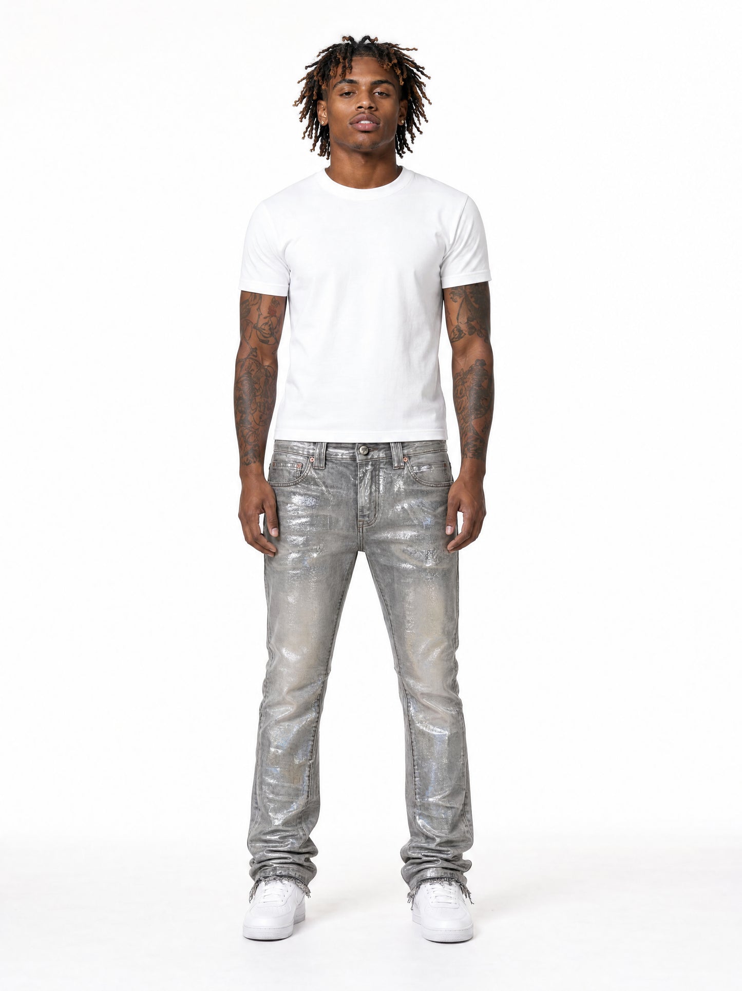Silver Coated Jeans