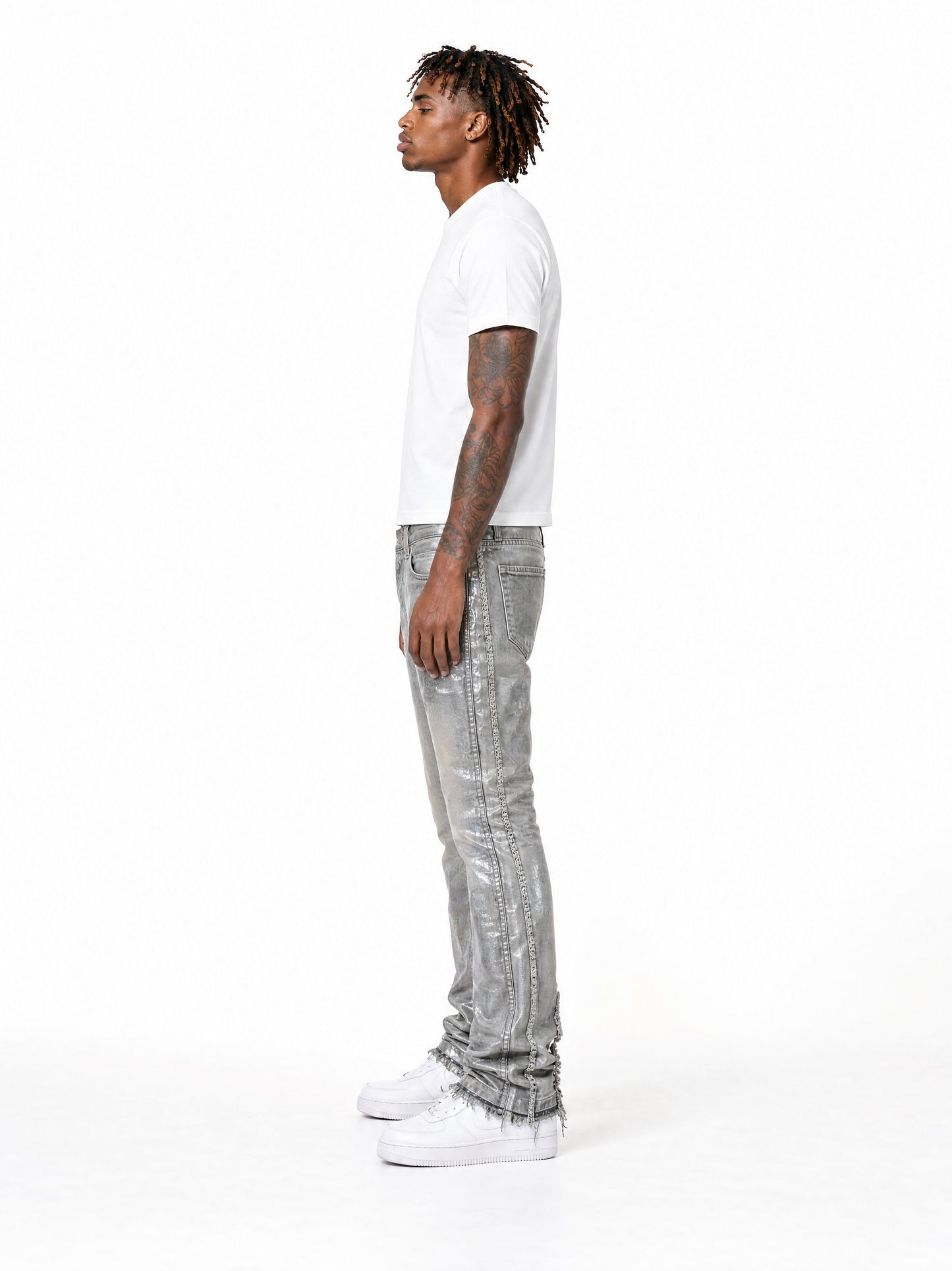 Silver Coated Jeans