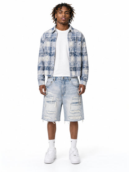 Tactical Denim Shorts