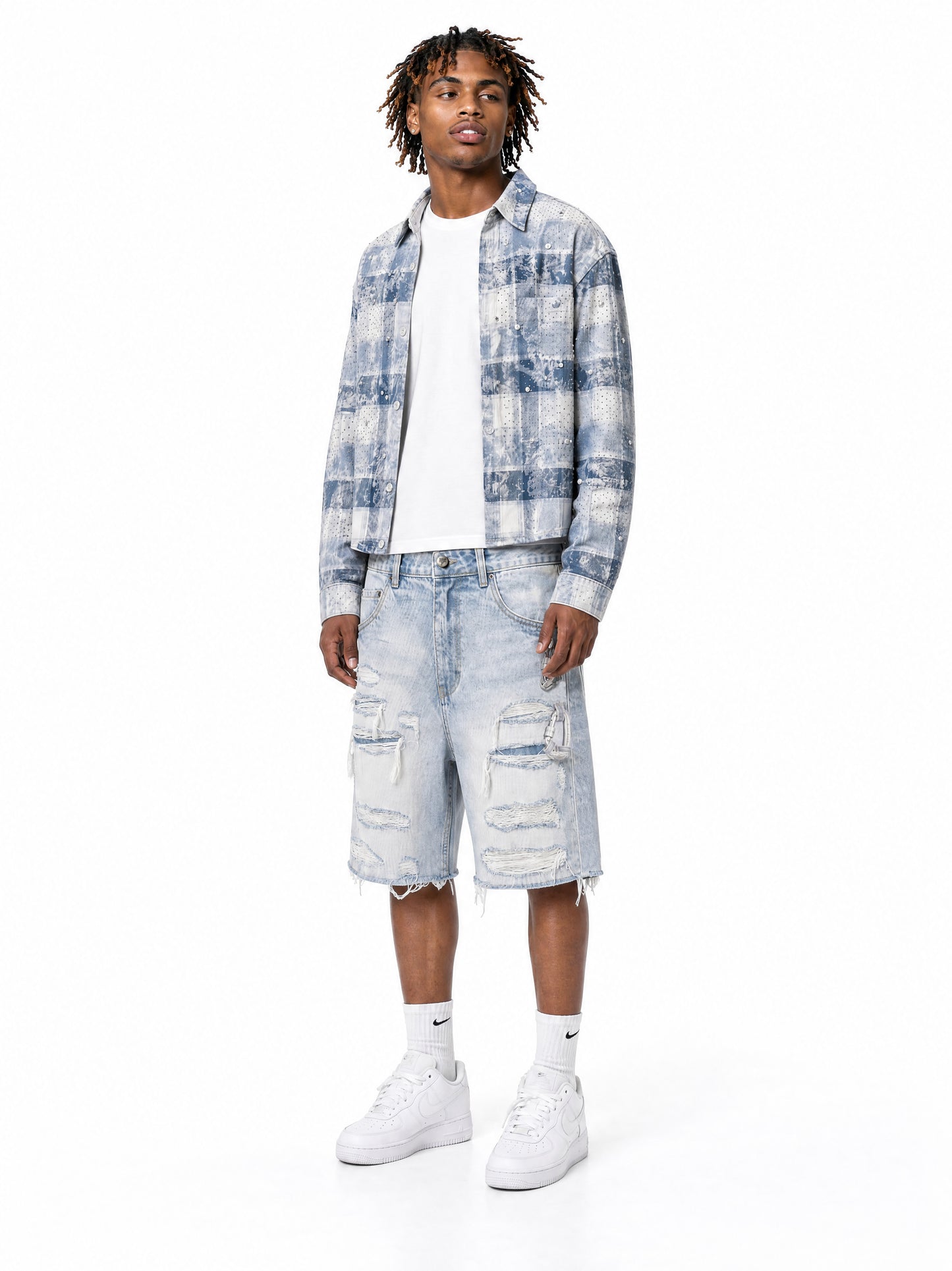 Tactical Denim Shorts