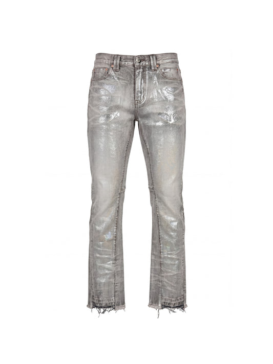 Silver Waxed Jeans