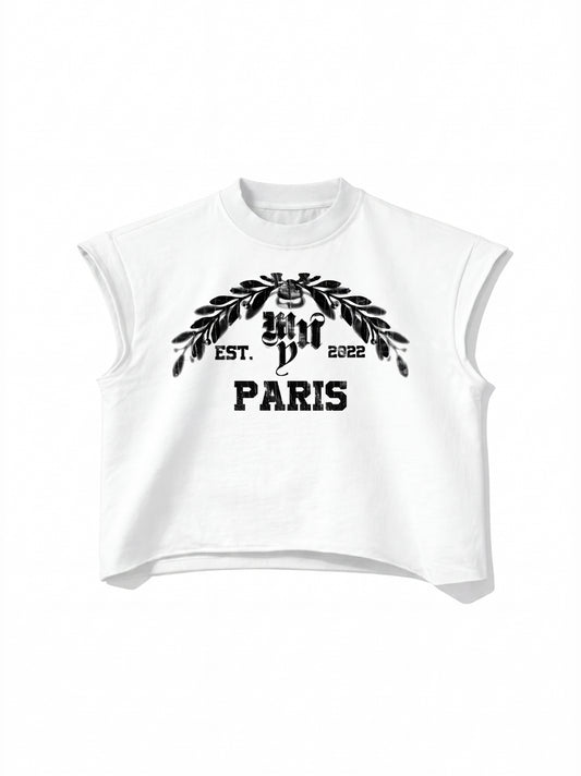 Croc Leather Sleeveless Shirt