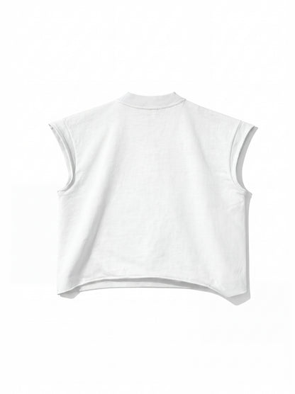 Croc Leather Sleeveless Shirt