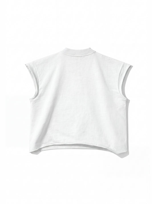 Croc Leather Sleeveless Shirt