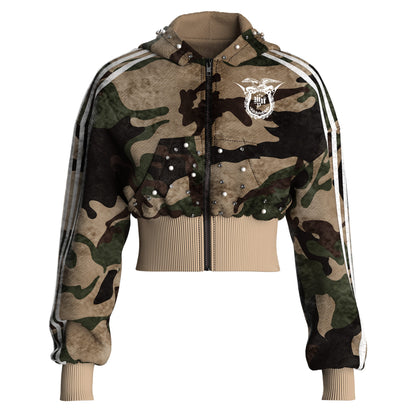Women Camo Zipper